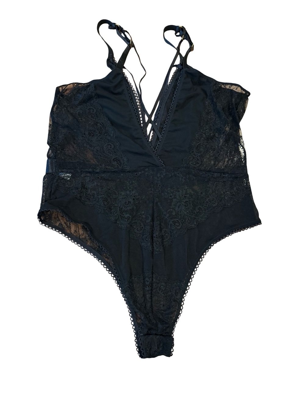 Oh la la Cherie lingerie Black Lace Chemise XL